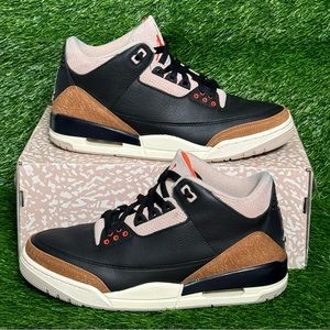 Size 10 - Mens Jordan 3 Retro Mid Desert Elephant - Black and Brown - CT8532-008